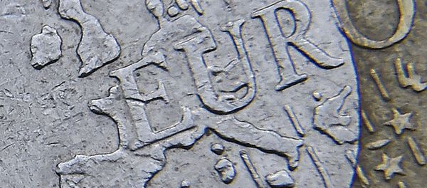 Detail of a European map, including Great Britain, is seen on the face of a Euro coin in London, Britain. - Sputnik International