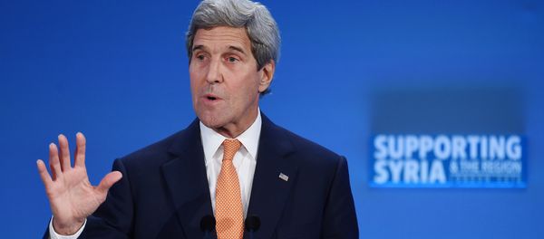 US Secretary of State John Kerry addresses delegates during during a donor conference entitled 'Supporting Syria & The Region' at the QEII centre in central London on February 4, 2016 US Secretary of State John Kerry addresses delegates during during a donor conference entitled 'Supporting Syria & The Region' at the QEII centre in central London on February 4, 2016 - Sputnik International