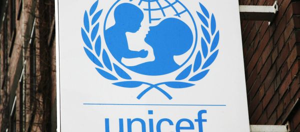 The UNICEF logo is seen at the German UNICEF headquarters in Cologne, Germany, on Feb. 5, 2008. - Sputnik International