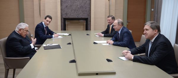 Russian President Vladimir Putin's meeting with former U.S. Secretary of State Henry Kissinger Russian President Vladimir Putin's meeting with former U.S. Secretary of State Henry Kissinger - Sputnik International