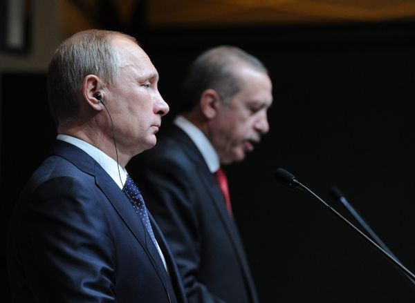 December 1, 2014. Russian President Vladimir Putin, left, and President of Turkey Recep Tayyip Erdogan at the concluding news conference in Ankara - Sputnik International