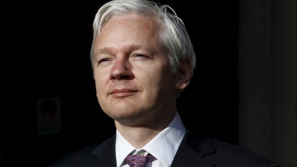 WikiLeaks founder Julian Assange speaks to the media outside the Royal Courts of Justice in London in this December 5, 2011 file photo - Sputnik International