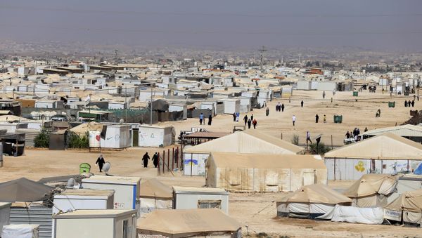 In this Wednesday, July 29, 2015 photo, Syrian refugees walk at Zaatari refugee camp, in Mafraq, Jordan - Sputnik International
