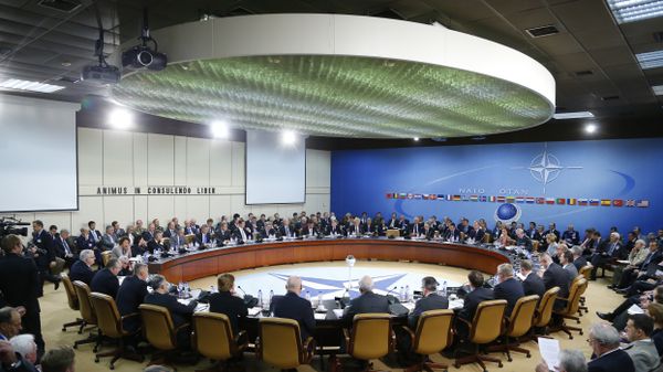 A general view of the table for a meeting of the NATO-Russia Council at the level of defense ministers at NATO headquarters in Brussels. File photo A general view of the table for a meeting of the NATO-Russia Council at the level of defense ministers at NATO headquarters in Brussels. File photo - Sputnik International