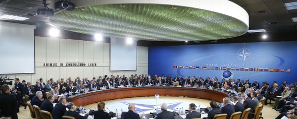 A general view of the table for a meeting of the NATO-Russia Council at the level of defense ministers at NATO headquarters in Brussels on Wednesday, Oct. 23, 2013 - Sputnik International
