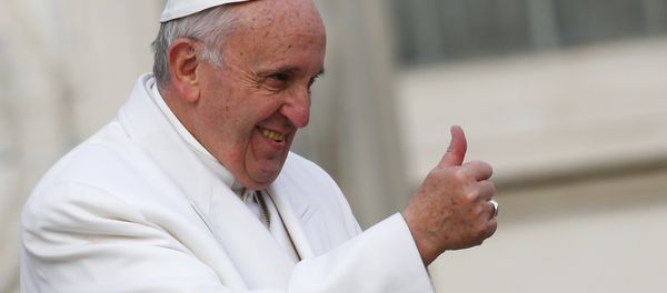 Pope Francis gestures during a special audience to celebrate a Jubilee day for the mystic saint Padre Pio in Saint Peter's Square at the Vatican February 6, 2016. Pope Francis gestures during a special audience to celebrate a Jubilee day for the mystic saint Padre Pio in Saint Peter's Square at the Vatican February 6, 2016. - Sputnik International