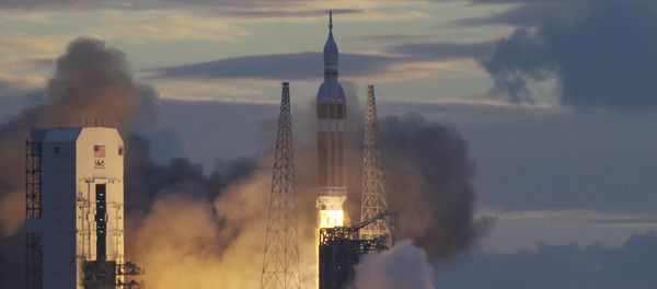 NASA Orion capsule on top of a Delta IV rocket lifts off on its first unmanned orbital test flight from Complex 37 B at the Cape Canaveral Air Force Station, Friday, Dec. 5, 2014 at Cape Canaveral, Fla NASA Orion capsule on top of a Delta IV rocket lifts off on its first unmanned orbital test flight from Complex 37 B at the Cape Canaveral Air Force Station, Friday, Dec. 5, 2014 at Cape Canaveral, Fla - Sputnik International