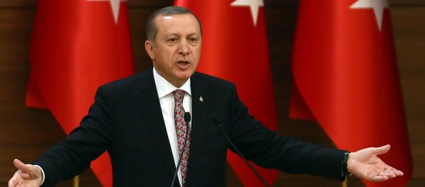 Turkey's Recep Tayyip Erdogan delivers a speech during the monthly Mukhtars meeting (local administrators) at the Presidential Complex in Ankara on February 10, 2016 Turkey's Recep Tayyip Erdogan delivers a speech during the monthly Mukhtars meeting (local administrators) at the Presidential Complex in Ankara on February 10, 2016 - Sputnik International