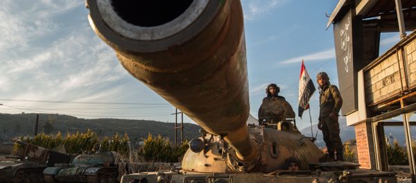 Servicemen of the Syrian Arab Army at the Syrian-Turkish border near the town of Kessab - Sputnik International
