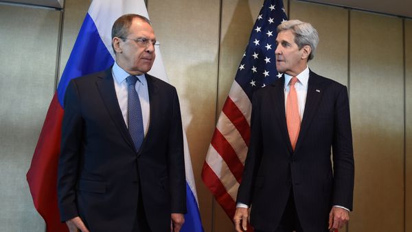 Russian Foreign Minister Sergei Lavrov (L) and US Secretary of States John Kerry meet for diplomatic talks on February 11, 2016 in Munich, southern Germany Russian Foreign Minister Sergei Lavrov (L) and US Secretary of States John Kerry meet for diplomatic talks on February 11, 2016 in Munich, southern Germany - Sputnik International