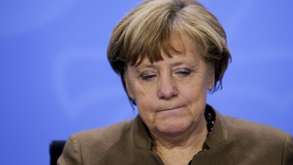 German Chancellor Angela Merkel reacts as she addresses a news conference after a meeting with state premiers at the Chancellery in Berlin, Germany, January 28, 2016 German Chancellor Angela Merkel reacts as she addresses a news conference after a meeting with state premiers at the Chancellery in Berlin, Germany, January 28, 2016 - Sputnik International
