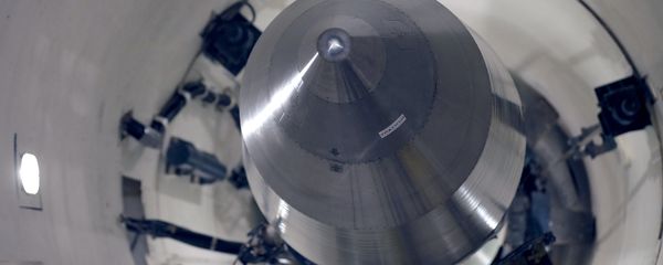In this photo taken June 25, 2014, an inert Minuteman 3 missile is seen in a training launch tube at Minot Air Force Base, N.D. In this photo taken June 25, 2014, an inert Minuteman 3 missile is seen in a training launch tube at Minot Air Force Base, N.D. - Sputnik International
