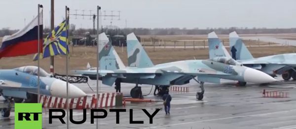 Sukhoi Su-27 jets conduct military drills in Crimea - Sputnik International