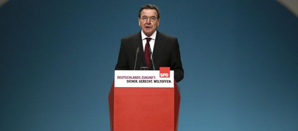 Former German SPD Chancellor Gerhard Schroeder Former German SPD Chancellor Gerhard Schroeder - Sputnik International