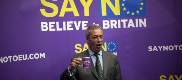 Nigel Farage, the leader of the UK Independence Party (UKIP), poses for photographers after speaking at the launch of their Say No to the EU. Nigel Farage, the leader of the UK Independence Party (UKIP), poses for photographers after speaking at the launch of their Say No to the EU. - Sputnik International