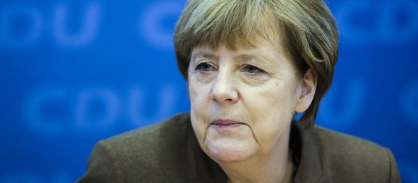 German Chancellor Angela Merkel arrives at a board meeting of her ruling Christian Democratic Union party, CDU, at the party's headquarters in Berlin, Monday, Feb. 15, 2016. German Chancellor Angela Merkel arrives at a board meeting of her ruling Christian Democratic Union party, CDU, at the party's headquarters in Berlin, Monday, Feb. 15, 2016. - Sputnik International