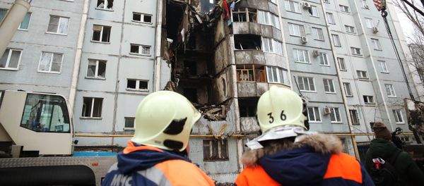 The consequences of gas explosion in a building in Volgograd The consequences of gas explosion in a building in Volgograd - Sputnik International