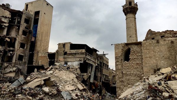 Old Town destruction in Aleppo. This 12th-16th-century set of buildings was included into the UNESCO World Heritage list in 1986. - Sputnik International