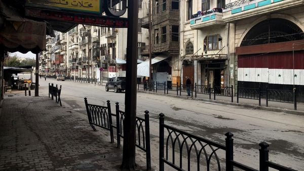 Old Town destruction in Aleppo. This 12th-16th-century set of buildings was included into the UNESCO World Heritage list in 1986. Old Town destruction in Aleppo. This 12th-16th-century set of buildings was included into the UNESCO World Heritage list in 1986. - Sputnik International