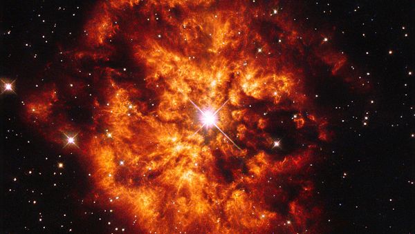 Hubble Space Telescope image of nebula M1-67 around Wolf–Rayet star WR 124 Hubble Space Telescope image of nebula M1-67 around Wolf–Rayet star WR 124 - Sputnik International
