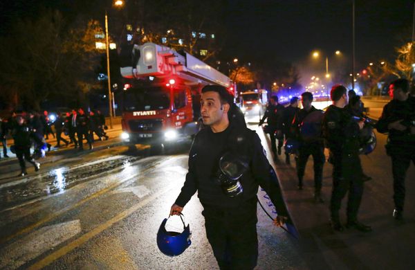 Cars of emergency services arrive after an explosion in Ankara, Turkey Cars of emergency services arrive after an explosion in Ankara, Turkey - Sputnik International