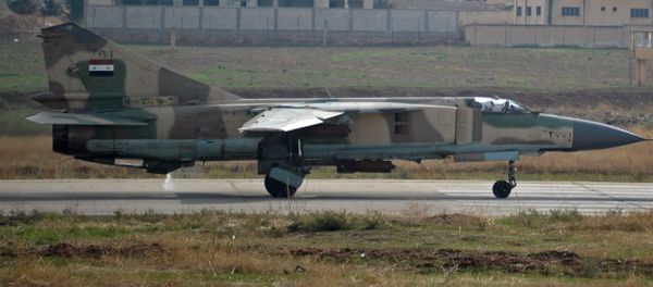 MiG-23 aircraft of the Syrian Air Force at the Hama airbase near the city of Hama, Syria's Hama Province MiG-23 aircraft of the Syrian Air Force at the Hama airbase near the city of Hama, Syria's Hama Province - Sputnik International