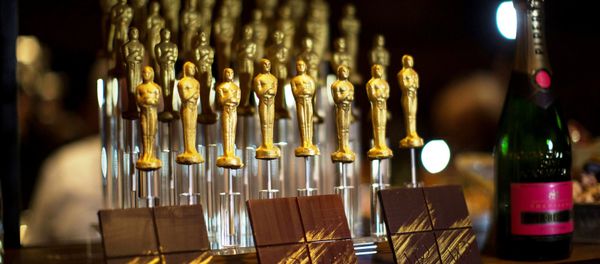 Oscar shaped chocolates are pictured at a preview of the food and decor for the 87th Academy Awards' Governors Ball at the Ray Dolby ballroom in Hollywood, California. - Sputnik International