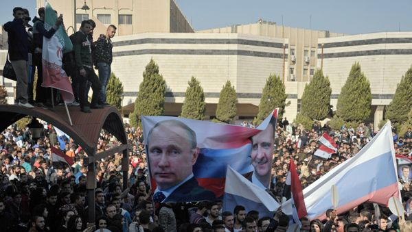 Al-Baath University students hold rally in support of Russia's military operation in Syria Al-Baath University students hold rally in support of Russia's military operation in Syria - Sputnik International