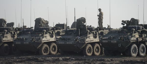 US soldier of the 2nd Cavalry Regiment is seen atop a Stryker Infantry Carrier Vehicle (File) - Sputnik International