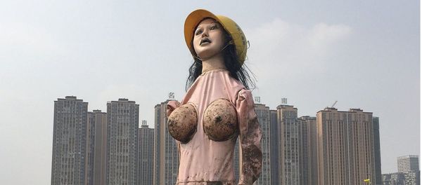 A Chinese farmer in Chengdu is using a sex doll as a scarecrow - Sputnik International