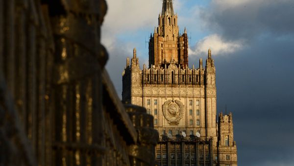 The Foreign Ministry building as seen from the Borodinsky Bridge in Moscow The Foreign Ministry building as seen from the Borodinsky Bridge in Moscow - Sputnik International