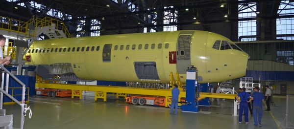 Construction of the MC-21 passenger plane Construction of the MC-21 passenger plane - Sputnik International
