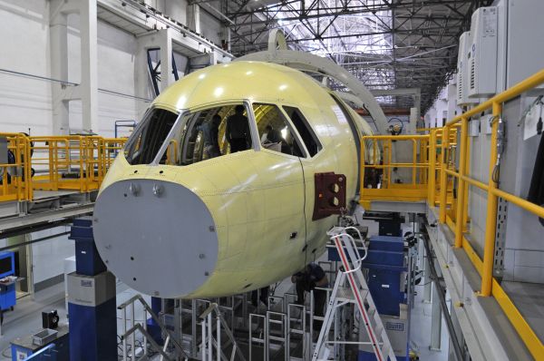 Construction of the MC-21 passenger plane Construction of the MC-21 passenger plane - Sputnik International