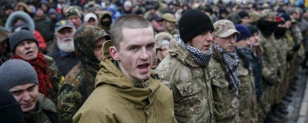 Members of self-defence battalions take part in a rally to commemorate demonstrators who were killed during the Maidan protests in 2014 in Kiev, Ukraine, February 20, 2016 Members of self-defence battalions take part in a rally to commemorate demonstrators who were killed during the Maidan protests in 2014 in Kiev, Ukraine, February 20, 2016 - Sputnik International