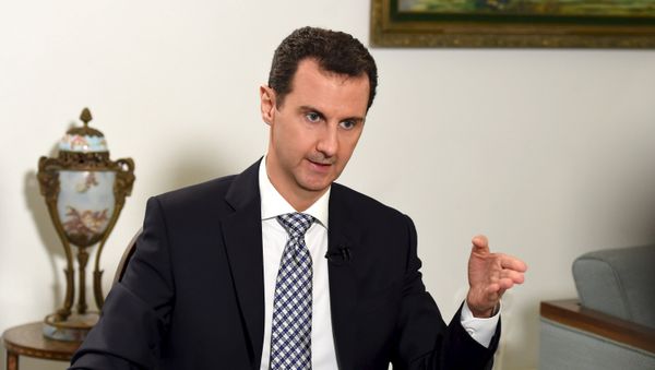 Syria's President Bashar al-Assad speaks during an interview with Spanish newspaper El Pais in Damascus, in this handout picture provided by SANA on February 20, 2016. Syria's President Bashar al-Assad speaks during an interview with Spanish newspaper El Pais in Damascus, in this handout picture provided by SANA on February 20, 2016. - Sputnik International