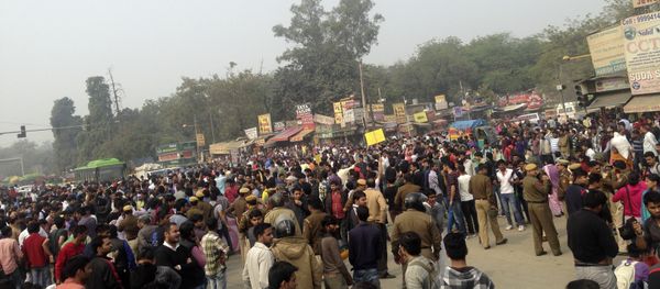 Protestors of the Jat agricultural community block a road near the Delhi University area in New Delhi, India, Saturday, Feb.20, 2016. Protestors of the Jat agricultural community block a road near the Delhi University area in New Delhi, India, Saturday, Feb.20, 2016. - Sputnik International