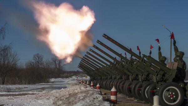 Training of soldiers of 449th Detached Firing Division in Western Military District - Sputnik International