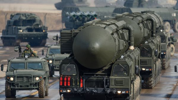 Joint rehearsal of marching and mechanized columns for the Victory Day parade Joint rehearsal of marching and mechanized columns for the Victory Day parade - Sputnik International