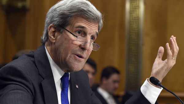 Secretary of State John Kerry testifies on Capitol Hill in Washington, Tuesday, Feb. 23, 2016. Secretary of State John Kerry testifies on Capitol Hill in Washington, Tuesday, Feb. 23, 2016. - Sputnik International