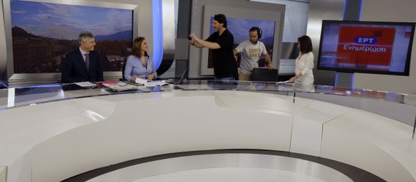Presenters of ERT's morning news show (file photo) - Sputnik International