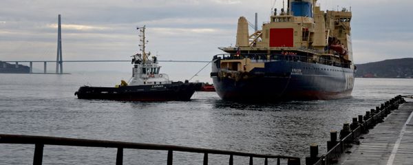 Krasin icebreaker operated by FESCO Group during mooring at the Vladivostok port. The icebreaker has completed navigation in the Eastern Arctic region, providing pilotage of the vessels along the Northern Sea Route Krasin icebreaker operated by FESCO Group during mooring at the Vladivostok port. The icebreaker has completed navigation in the Eastern Arctic region, providing pilotage of the vessels along the Northern Sea Route - Sputnik International
