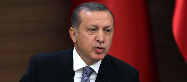 Turkish President Recep Tayyip Erdogan delivers a speech during a meeting of mukhtars (heads of towns and villages) at the Presidential Complex in Ankara on February 24, 2016 Turkish President Recep Tayyip Erdogan delivers a speech during a meeting of mukhtars (heads of towns and villages) at the Presidential Complex in Ankara on February 24, 2016 - Sputnik International