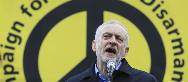 Jeremy Corbyn, the leader of Britain's opposition Labour Party, addresses a protest against the Trident nuclear missile system in London, February 27, 2016. Jeremy Corbyn, the leader of Britain's opposition Labour Party, addresses a protest against the Trident nuclear missile system in London, February 27, 2016. - Sputnik International