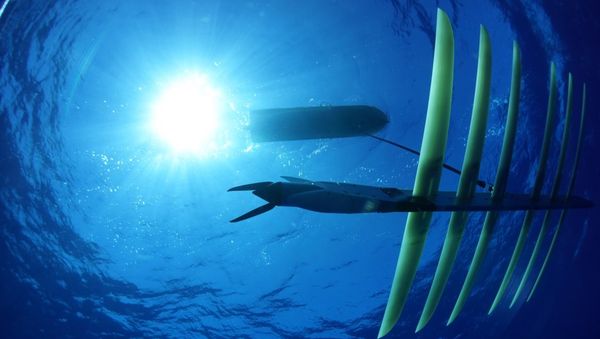 A Wave Glider SV3 with its hybrid propulsion system. - Sputnik International