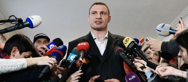 Kiev Mayor Vitaly Klitschko speaks to journalists - Sputnik International