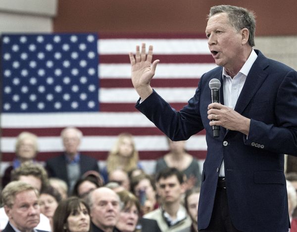 Republican presidential hopeful Ohio Governor John Kasich speaks to supporters February 22, 2016, at George Mason University, in Fairfax, Virginia. - Sputnik International