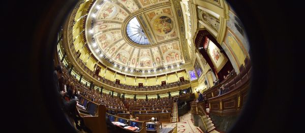 Fish-eye view picture shows a general view of the Spanish parliament. Fish-eye view picture shows a general view of the Spanish parliament. - Sputnik International