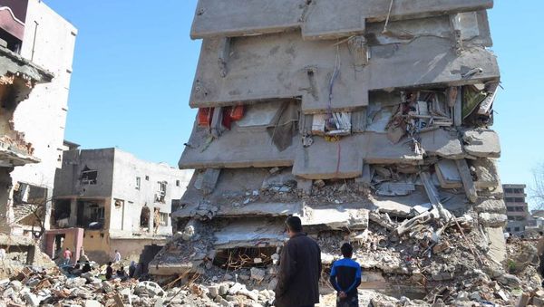 A ruined building in Cizre. - Sputnik International