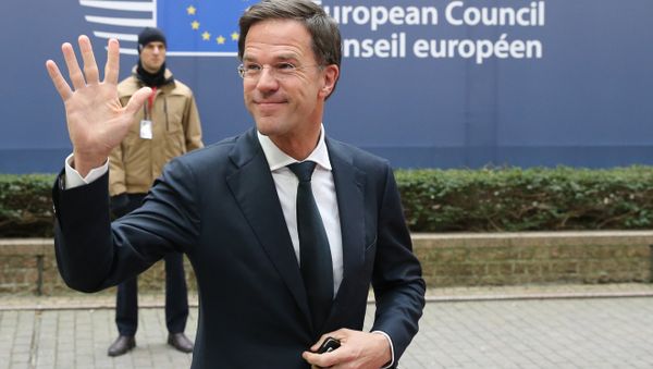 Dutch Prime Minister Mark Rutte waves as he arrives for an EU summit at the EU Council building in Brussels on Thursday, Feb. 18, 2016. - Sputnik International