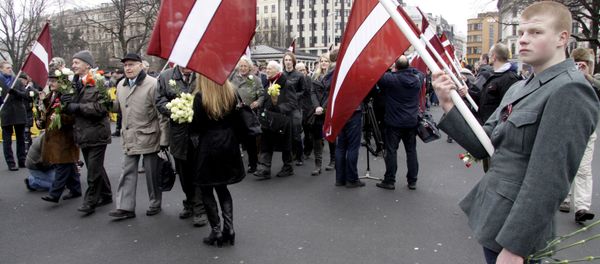 Waffen-SS veterans march in Riga. File photo Waffen-SS veterans march in Riga. File photo - Sputnik International